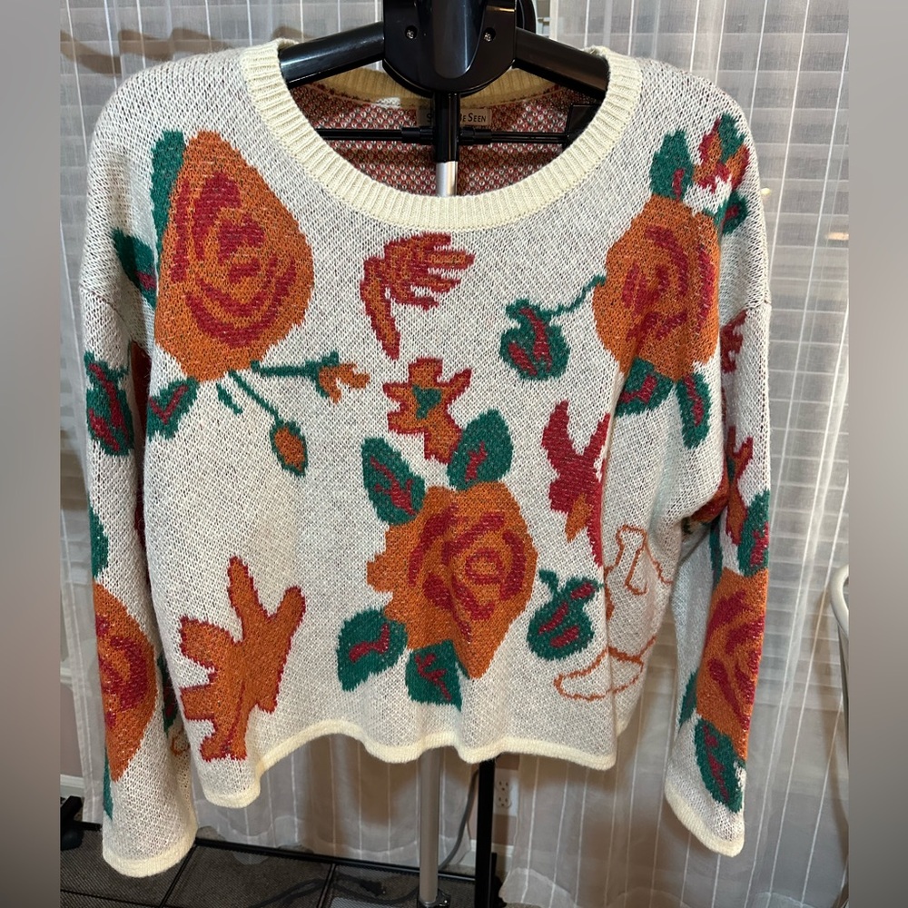 Boutique floral sweater